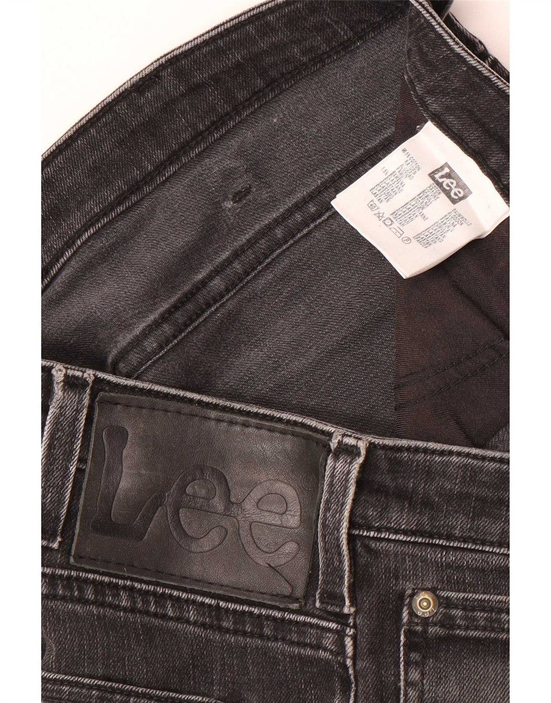 Lee Slim Jeans til mænd W31 L34 sort bomuld