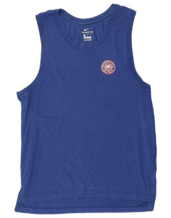 Nike Mens Graphic Vest Top Medium Blue Cotton