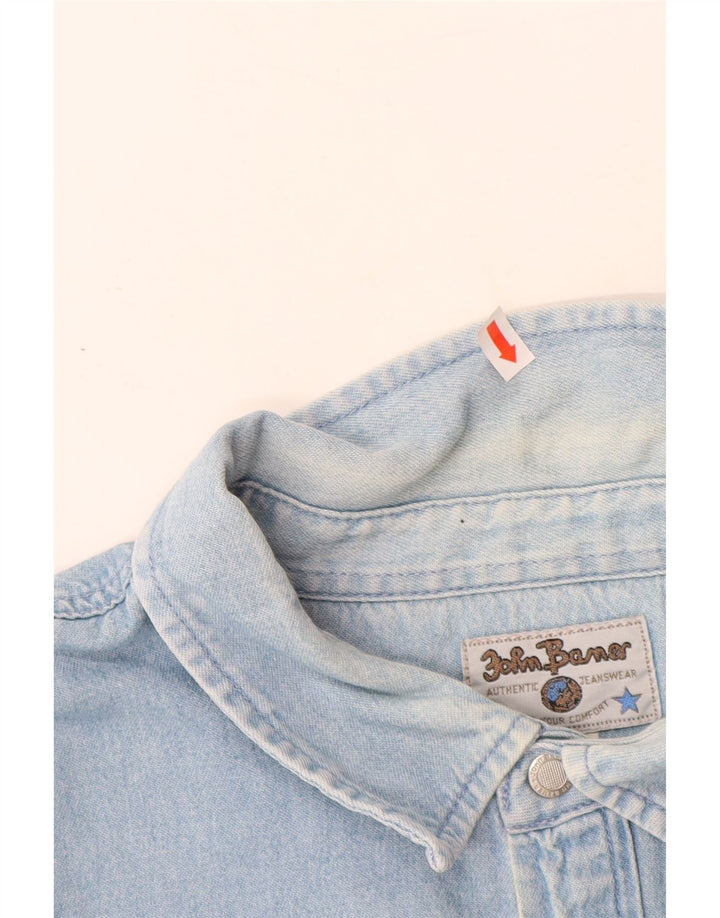 JOHN BANER Denimskjorte til mænd 3XL Blå Bomuld