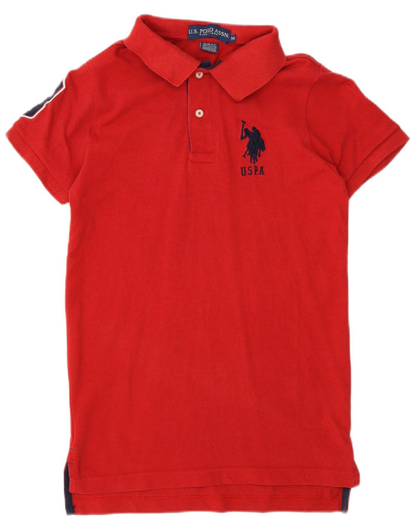 U.S. Polo Assn. Drenge Grafisk Slim Fit Polo Shirt 14-15 år Medium Rød