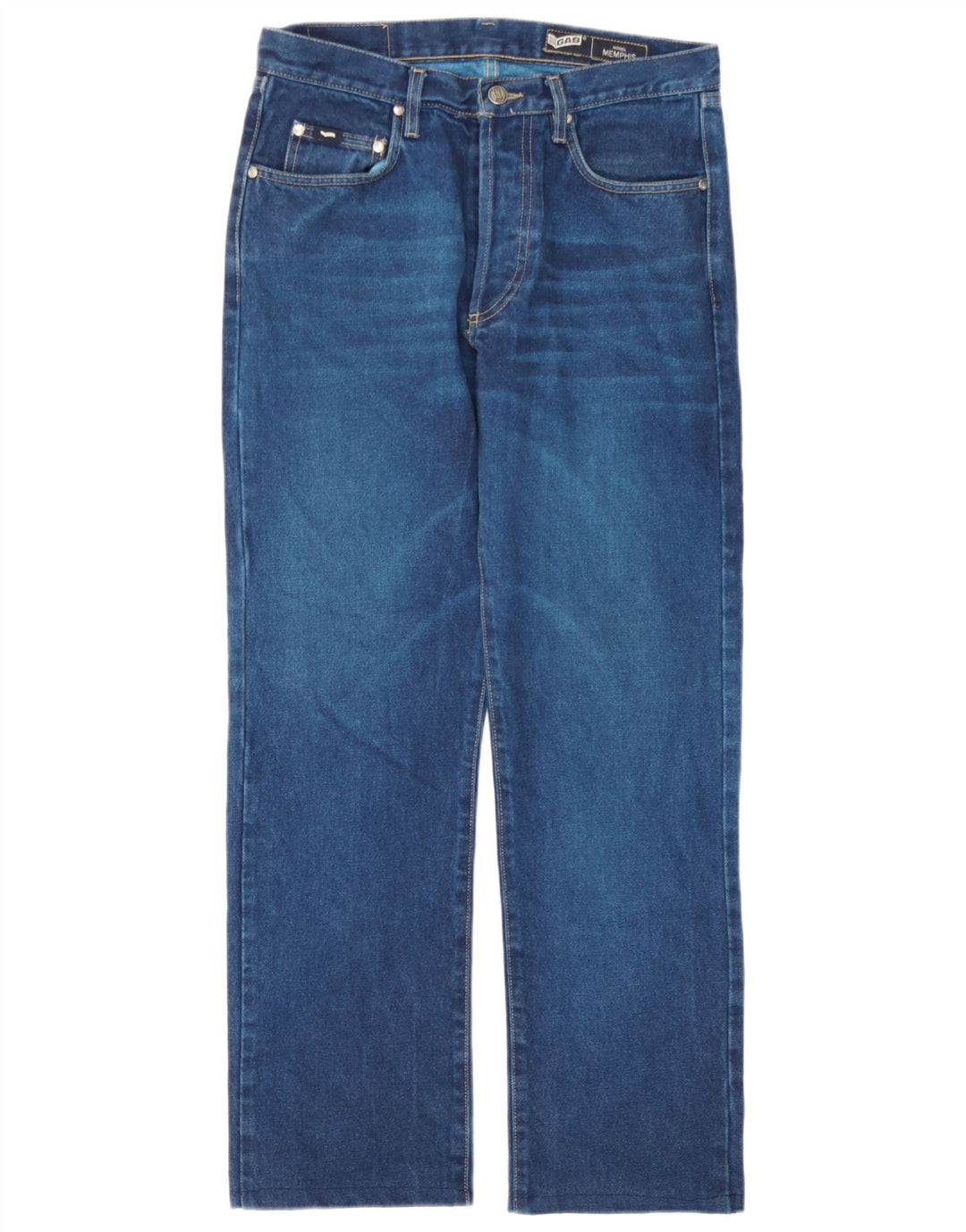 Gas Straight Jeans til mænd W32 L28 blå bomuld