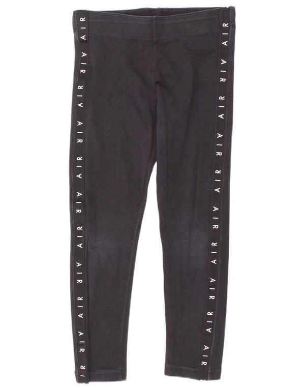 Nike piger grafiske leggings 6-7 år XS sort bomuld