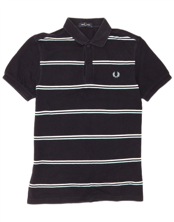 Fred Perry Herre poloshirt Medium marineblå stribet bomuld