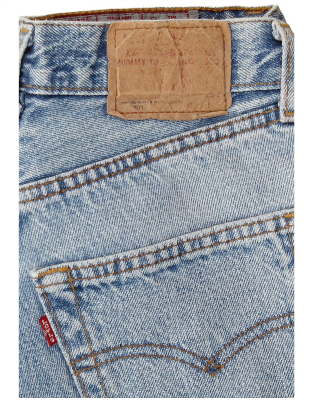 Levi's Dame 501 Straight Jeans W28 L27 Blå Bomuld