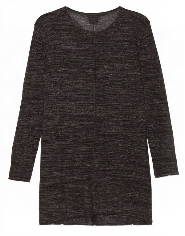 Zara Longline trøje med rund hals til kvinder UK 10 Small Grey Flecked