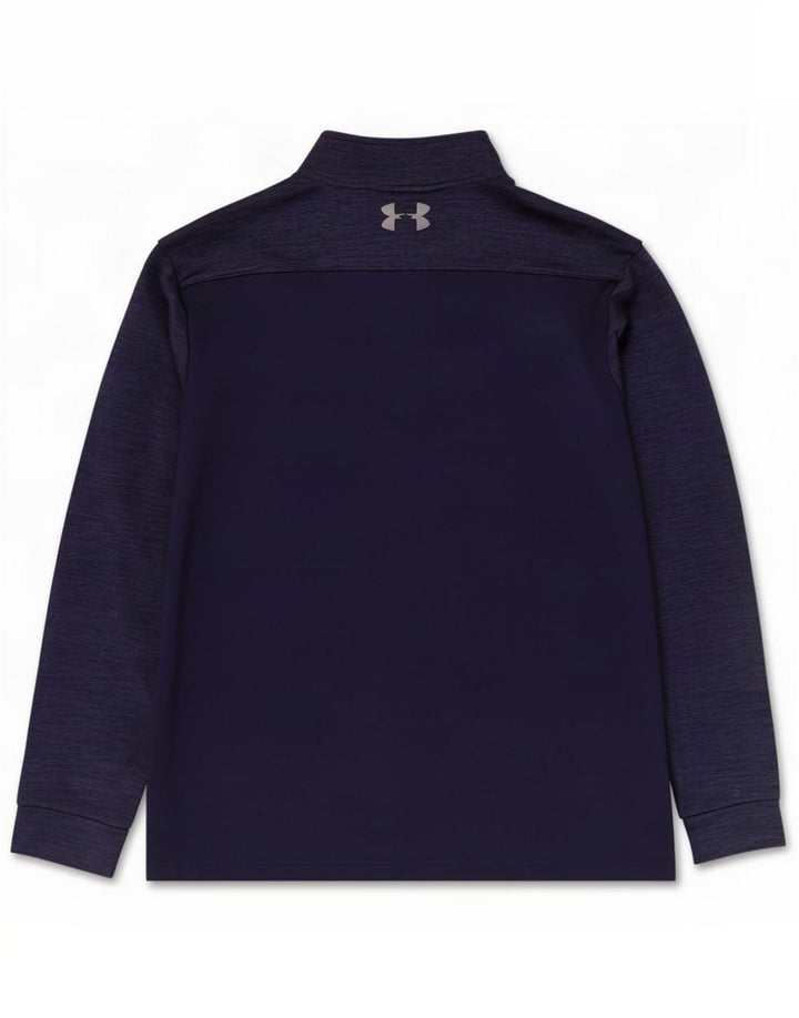 Under Armour Pullover med lynlås til mænd til mænd, træningsdragt Top XL Navy Blue Flecked