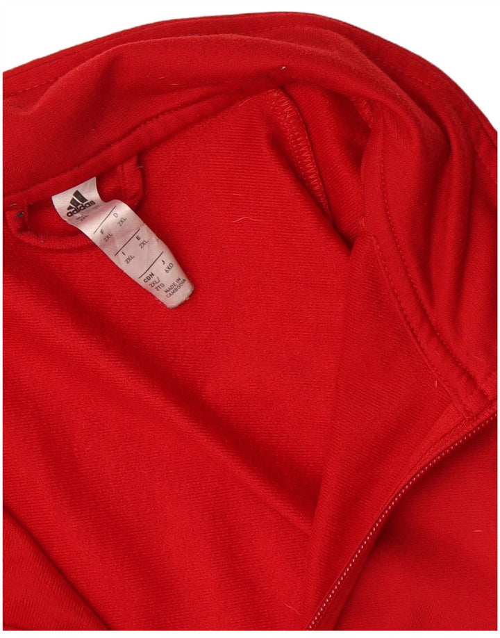Adidas Træningsdragt til mænd Topjakke 2XL Rød Polyester