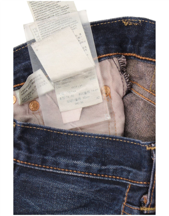LEVI'S Herre 501 Straight Jeans W29 L34 Blå Bomuld