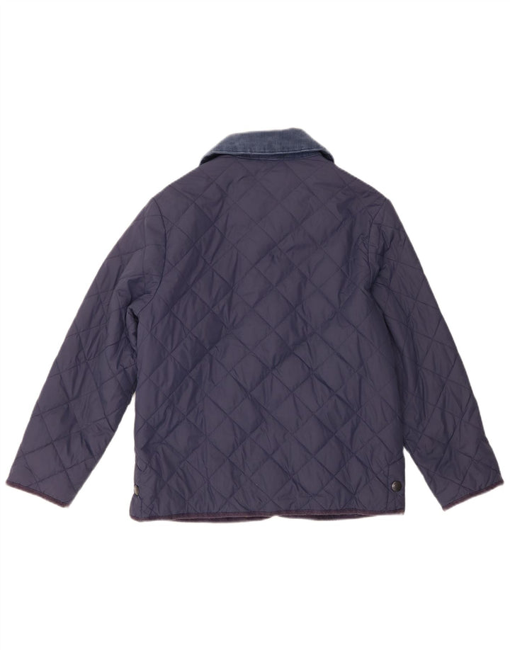 Jack Wills Dame Quiltet Jakke UK 14 Medium Navy Blue Nylon