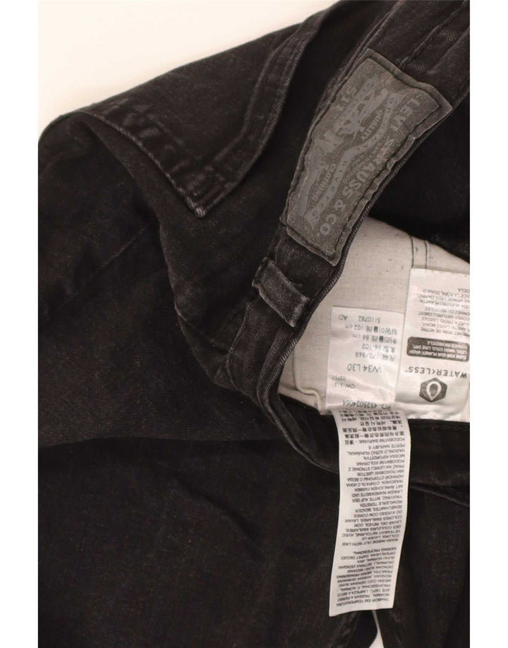 Levi's Slim Jeans til mænd W34 L30 sort bomuld