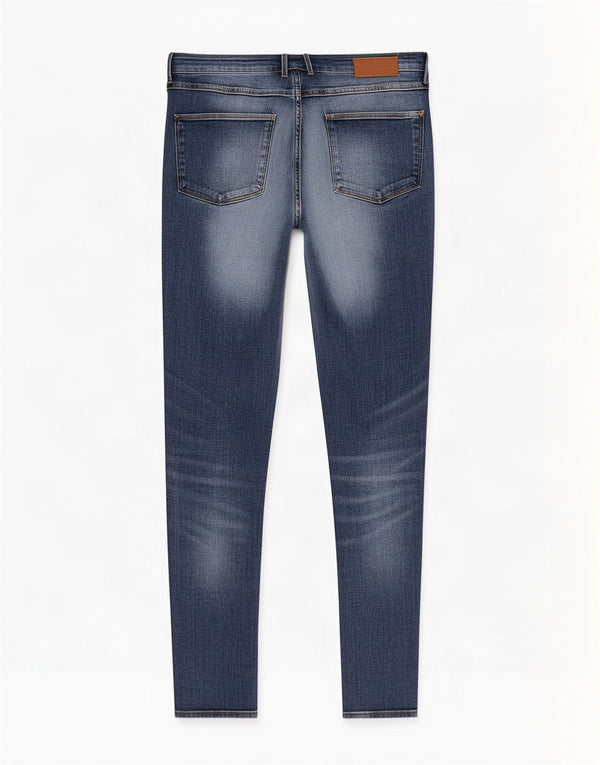 Zara Dame Distressed Skinny Jeans EU 42 Large W32 L33 Blå Bomuld