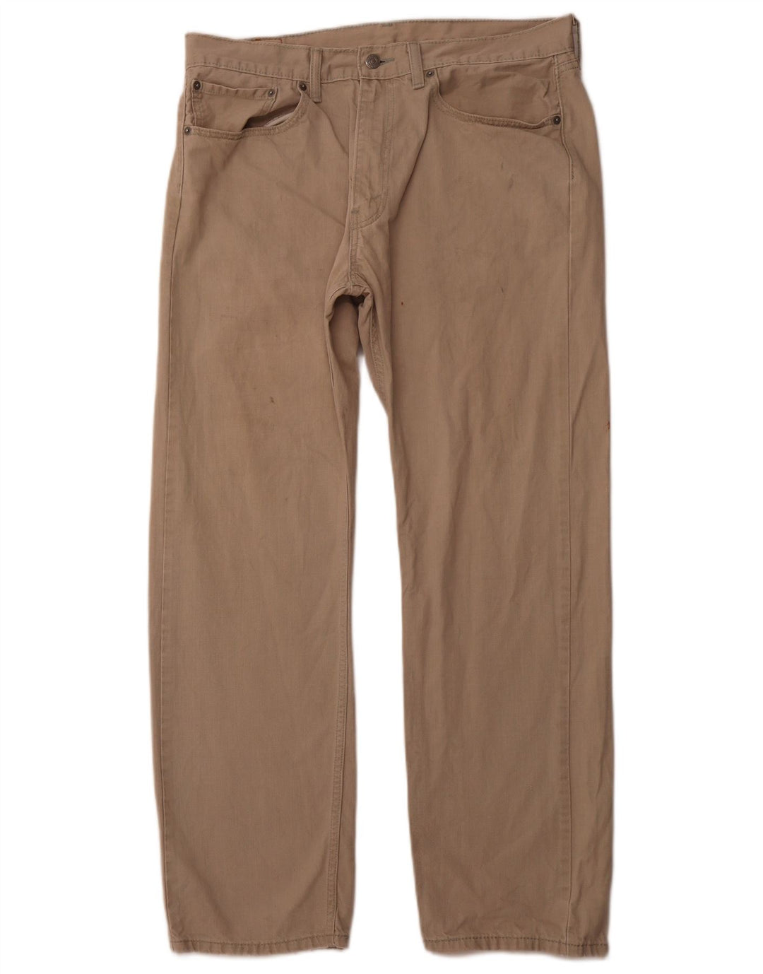 LEVI'S Herre 501 Straight Jeans W36 L30 Beige Bomuld