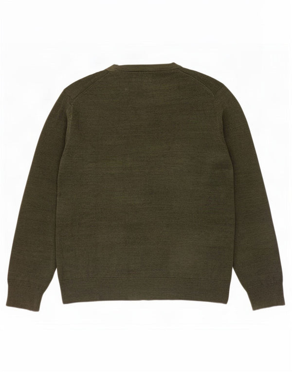 Marks & Spencer Herre sweater med rund hals, stor Khaki Bomuld