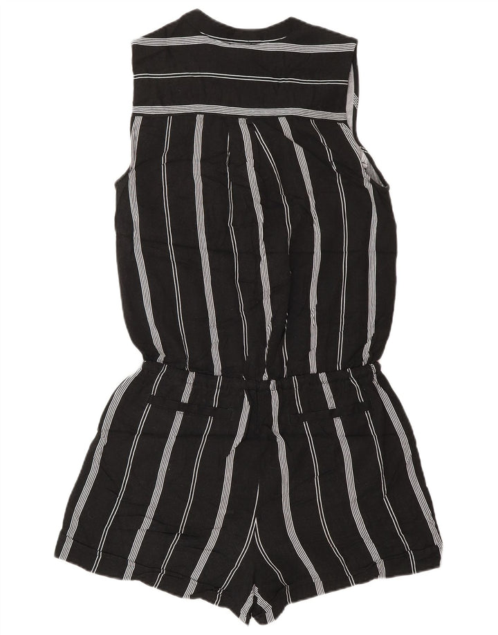 Mossimo Dame Ærmeløs Playsuit UK 6 XS Sort Stribet Rayon