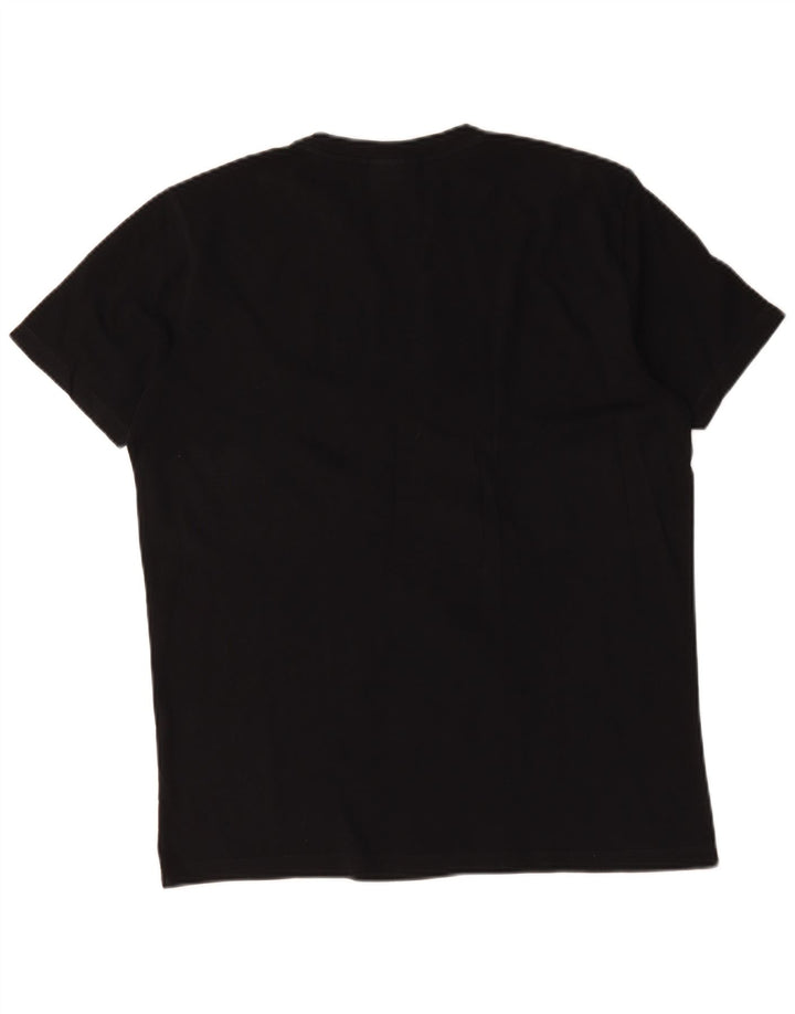 Hugo Boss Herre Grafisk T-Shirt Top Stor Sort Colourblock