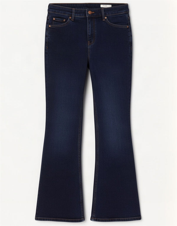 Marks & Spencer Womens The Eva Bootcut Jeans UK 16 Large W32 L32 Navy Blue