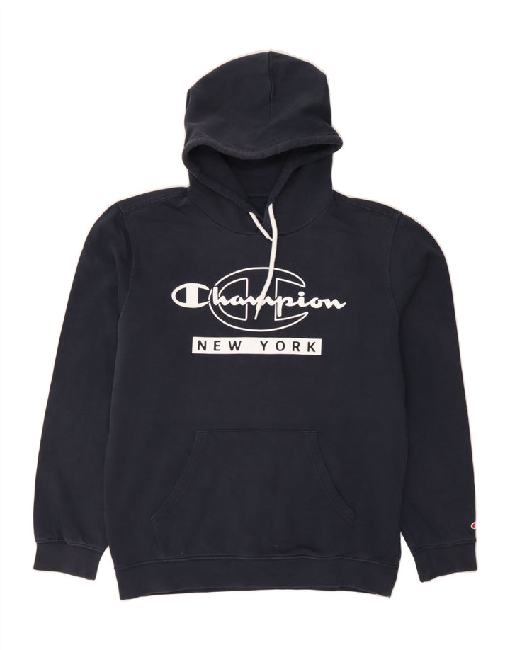 Mens Graphic Hoodie Jumper Large Vintage Champion and Second-Hand Champion from Messina Hembry 