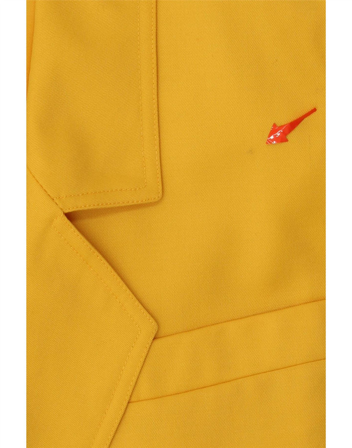 VINTAGE Womens Oversized Longline Blazer Jacket UK 12 Medium Yellow Vintage Vintage and Second-Hand Vintage from Messina Hembry 