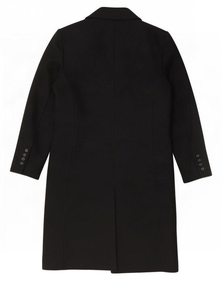 Zara Dobbeltradet Frakke UK 14 Medium Sort Polyester