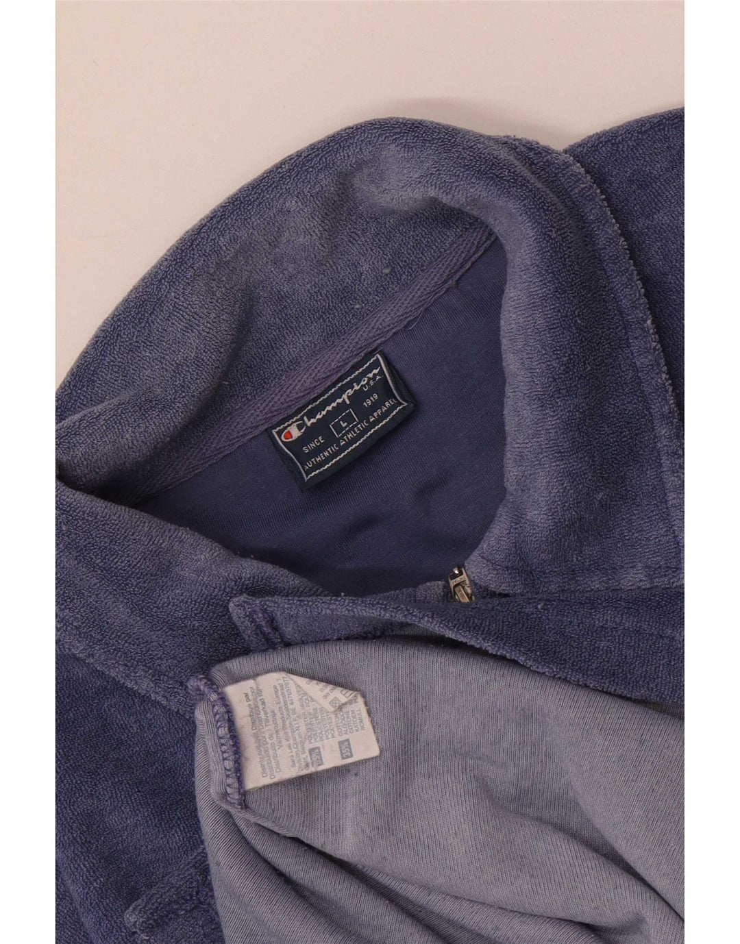 Champion Herre Velvet Polo Shirt Stor Blå Polyester