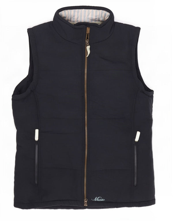 Musto Womens Padded Gilet UK 14 Large Navy Blue Polyester