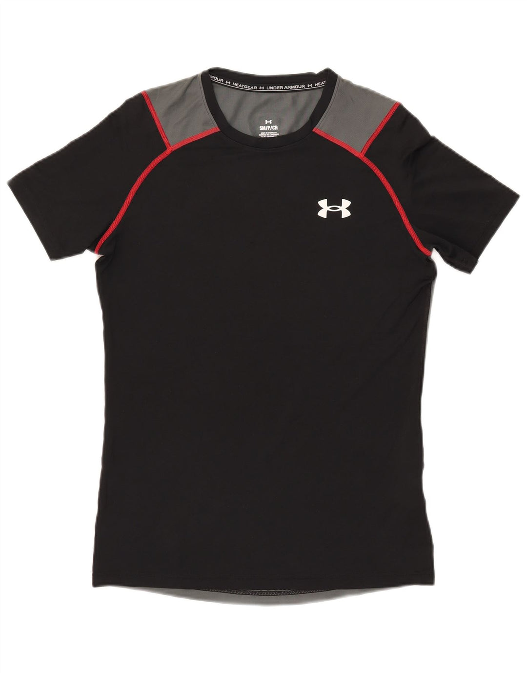 Under Armour Herre T-Shirt Top Lille Sort Colourblock Polyester