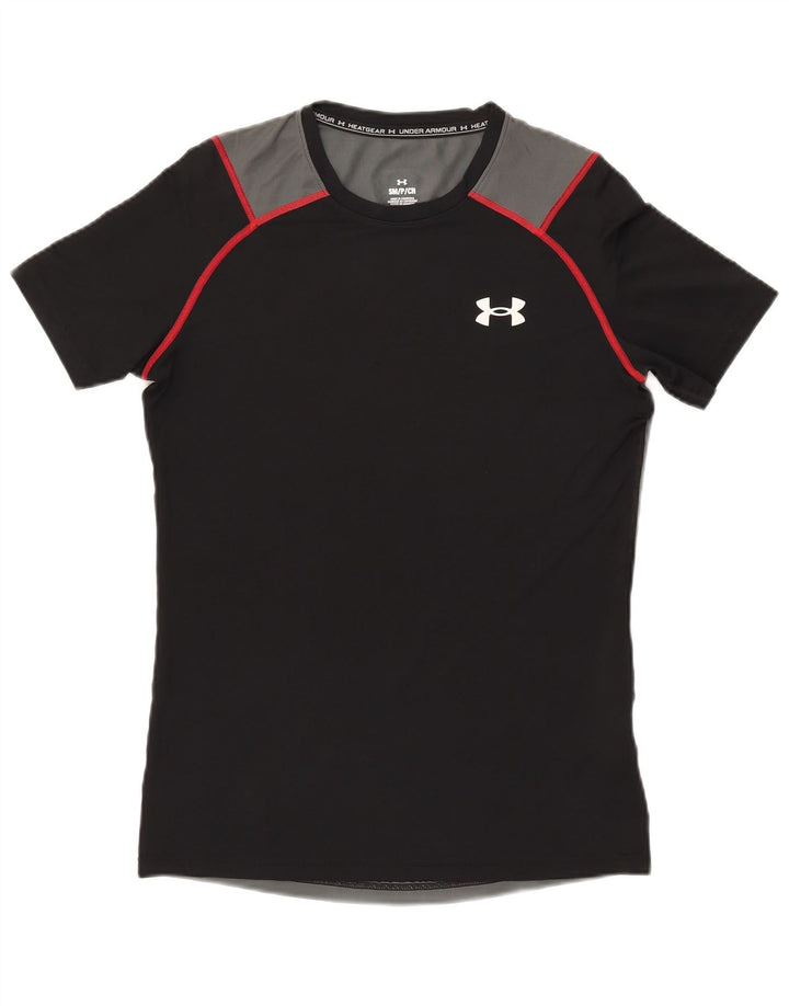 Under Armour Herre T-Shirt Top Lille Sort Colourblock Polyester