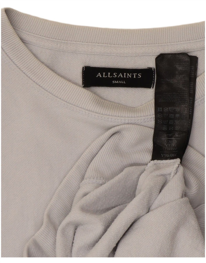 ALL SAINTS Herre Sweatshirt Jumper Lille Blå Bomuld