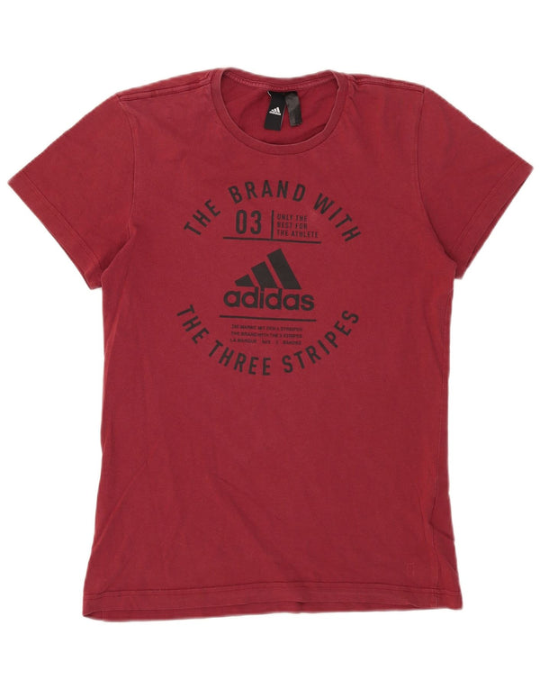 Adidas Herre Grafisk T-Shirt Top Lille Bourgogne Bomuld