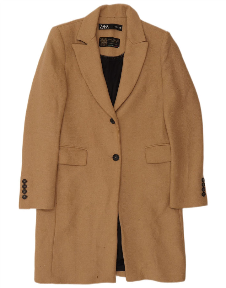 Zara Dame Overfrakke UK 6 XS Beige Classic