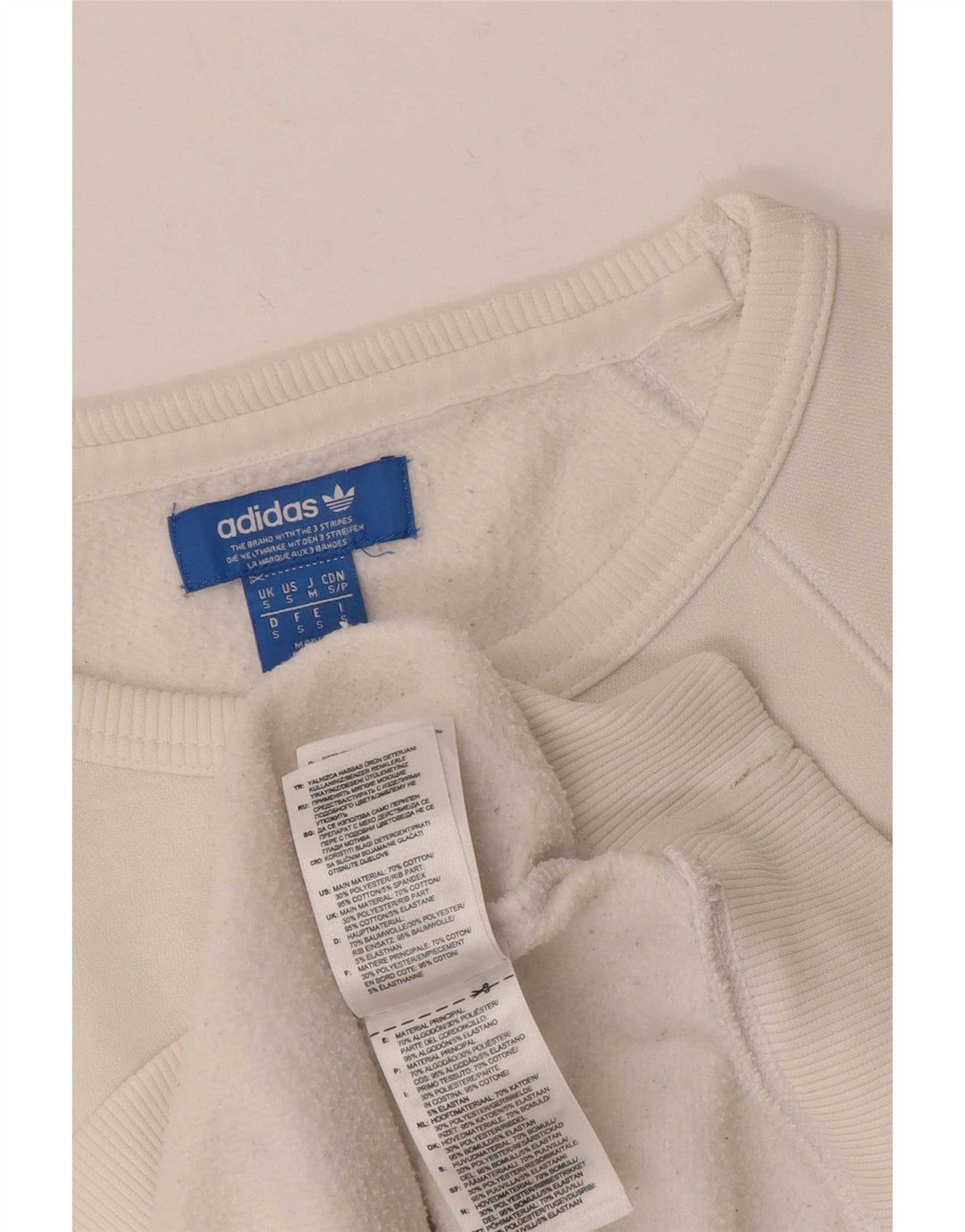 Adidas grafisk sweatshirt til mænd, lille hvid bomuld