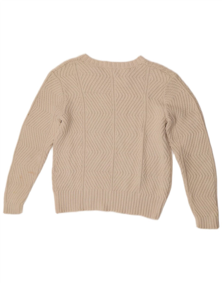 Marks & Spencer Dame V-hals sweater UK 10 Small Off White