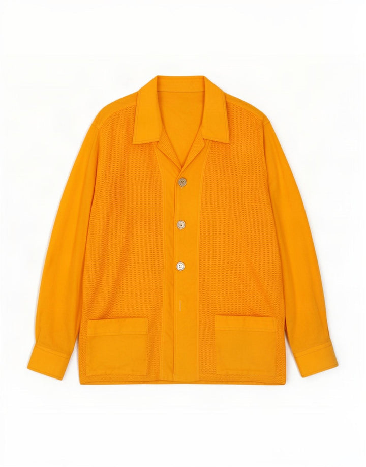 Vintage herreskjorte str. 38 15 Medium Gul