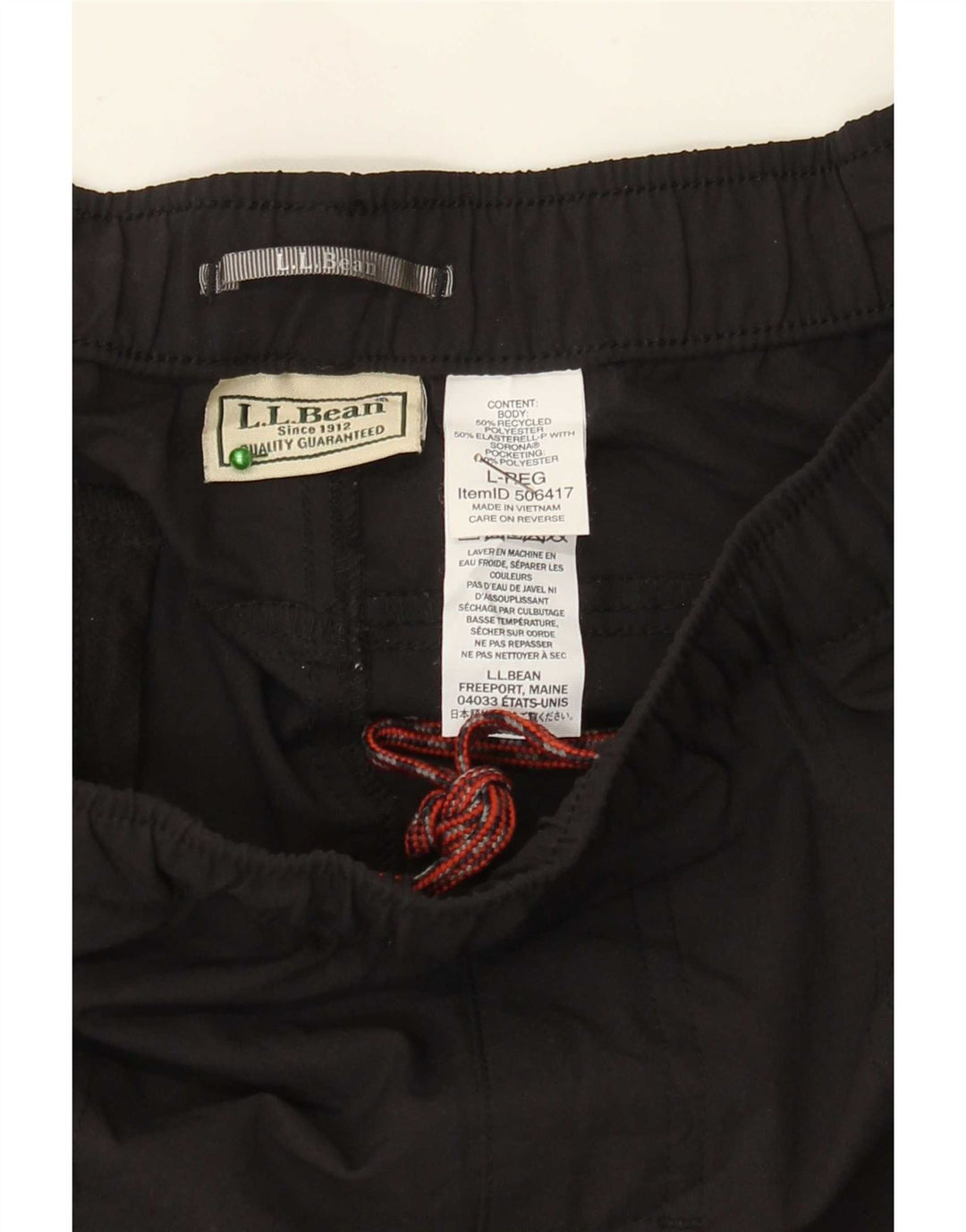 L.L.Bean Træningsdragtsbukser til mænd Stor sort polyester
