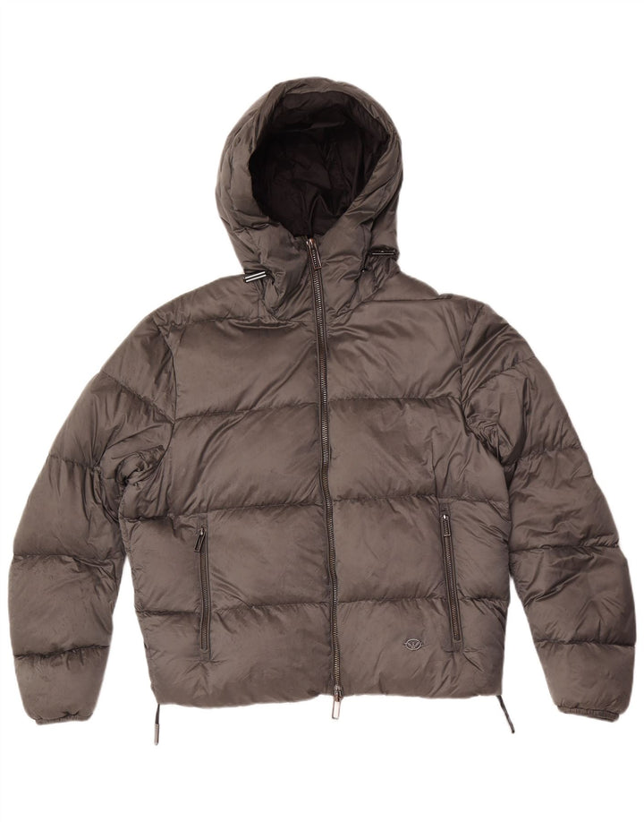 Emporio Armani Herre hættepolstret jakke IT 50 Medium Grå Polyamid