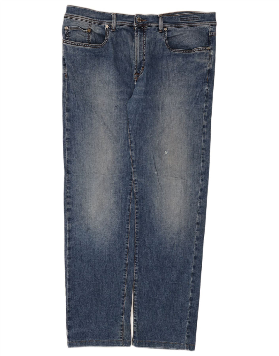 Pierre Cardin Straight Jeans til mænd W38 L32 Blå Bomuld