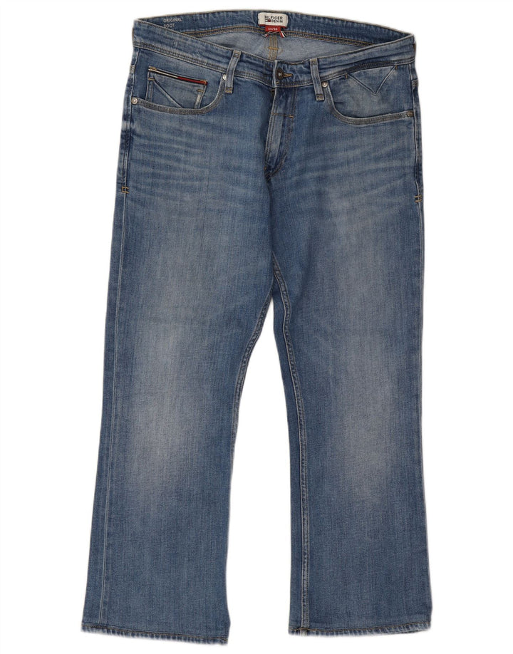 Tommy Hilfiger Herre Cropped Bootcut Jeans W34 L26 Blå Bomuld