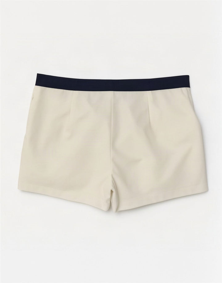 Vintage Herre Casual Shorts IT 50 Large W30 White Colourblock Polyester