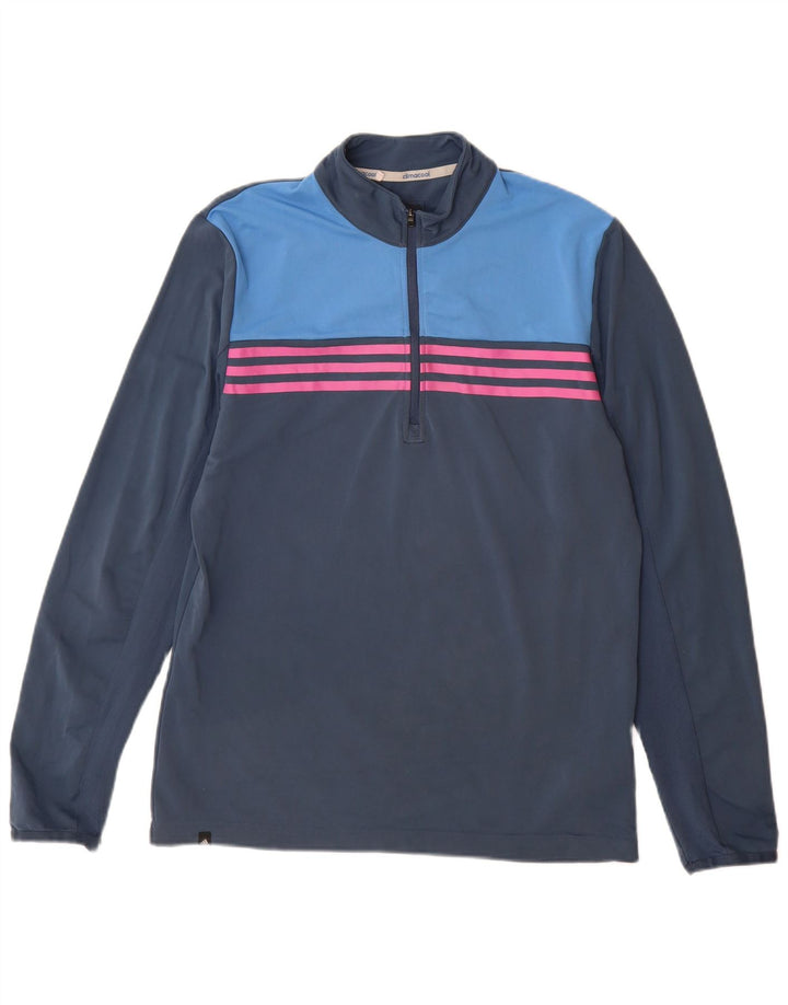 Adidas Herre Climacool Pullover Træningsdragt Top Small Navy Blue Colourblock
