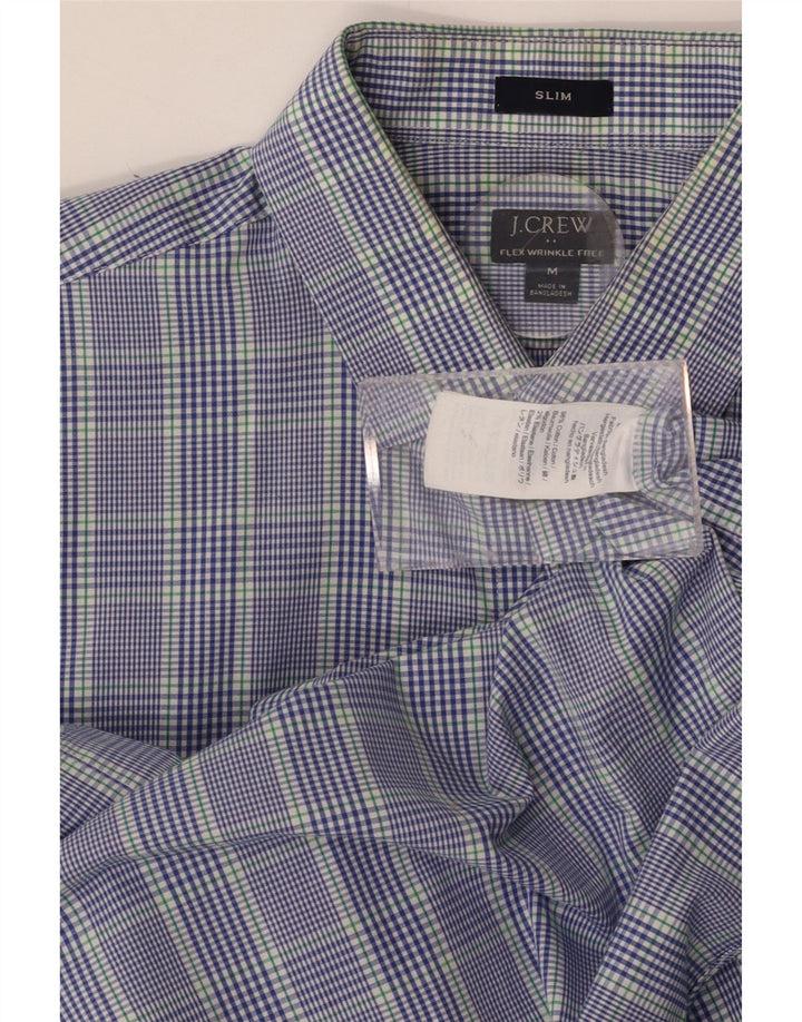 J. CREW Mens Slim Shirt Medium Blue Check Cotton Vintage J. Crew and Second-Hand J. Crew from Messina Hembry 