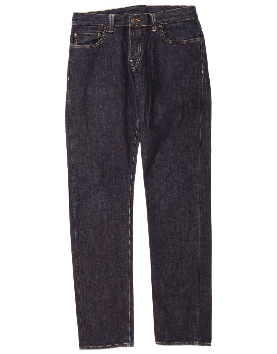 Carhartt Straight Jeans til mænd W32 L34 Marineblå bomuld