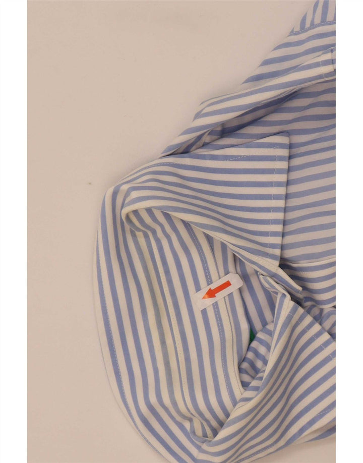 Benetton Herreskjorte Medium Blue Pinstripe
