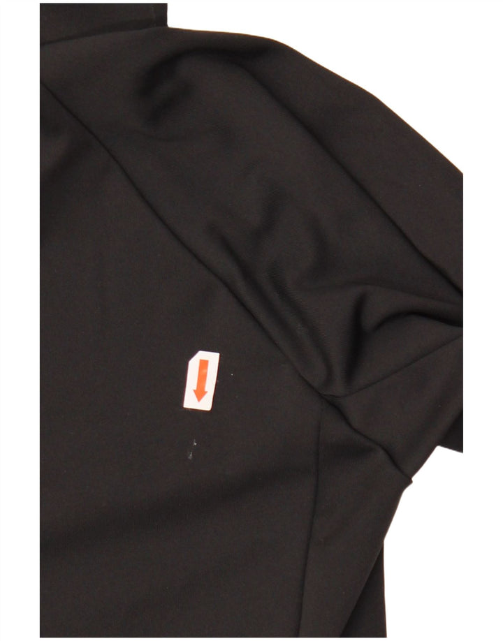 COLUMBIA Womens Crop Button Neck Pullover Træningsdragt Top UK 12 Medium Black