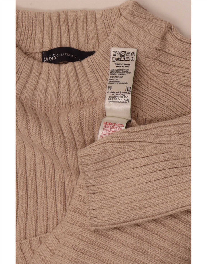 Marks & Spencer Dame Turtle Neck sweater XS Beige Bomuld