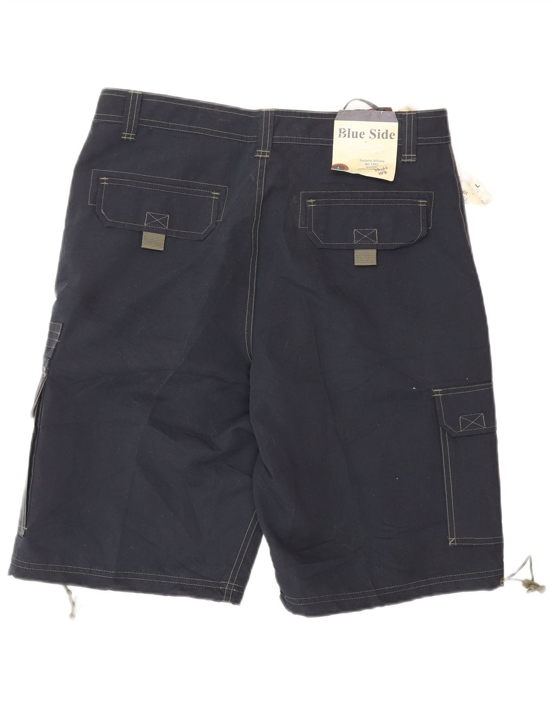 Blue Side Herre Cargo Shorts Large W34 Navy Blue Polyester