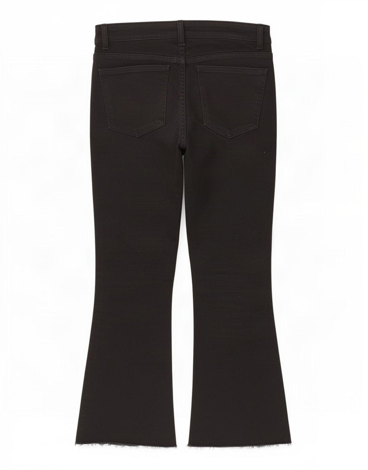 Zara Dame Crop Bootcut Jeans EU 40 Medium W30 L25 Sort