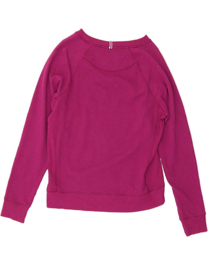 CHAMPION Womens Graphic Sweatshirt Jumper UK 14 Medium Purple Cotton Vintage Champion and Second-Hand Champion from Messina Hembry 