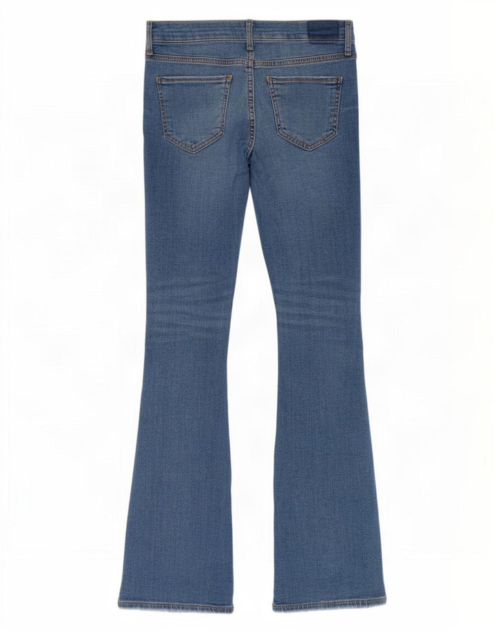 Zara Dame Flared Jeans EU 38 Small W28 L32 Blå Bomuld