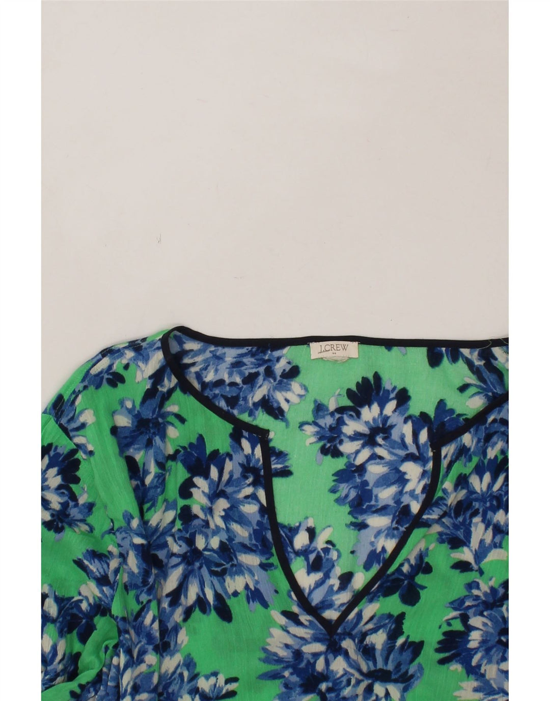J. CREW Womens 3/4 Sleeve Shift Dress UK 12 Medium Green Floral Vintage J. Crew and Second-Hand J. Crew from Messina Hembry 
