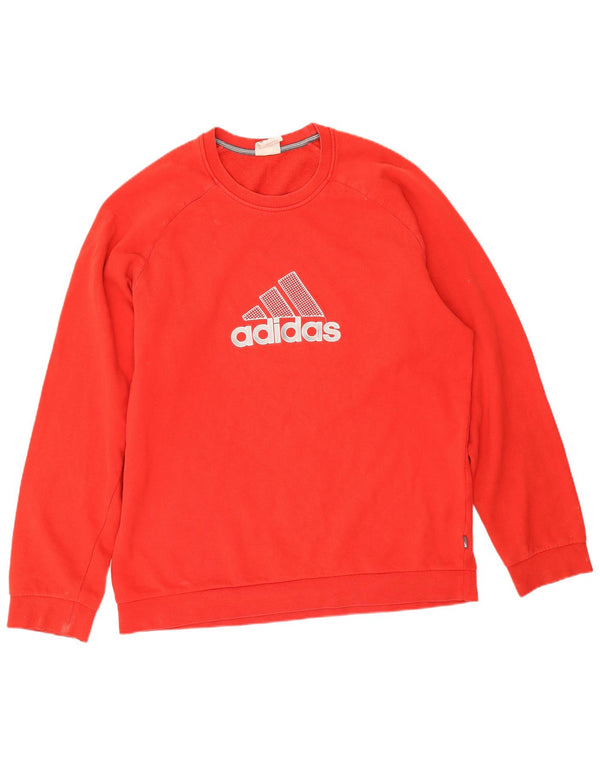 Adidas grafisk sweatshirt til mænd XL rød bomuld